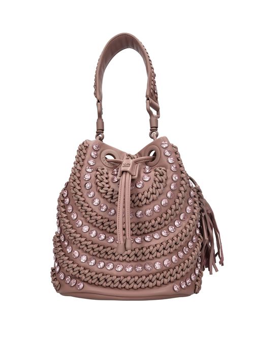 Borsa in ecopelle con borchie e strass LA CARRIE | ANDROMEDA BUCKETROSA